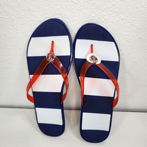 Juicy Couture Striped Jelly Thong Flip-Flops
